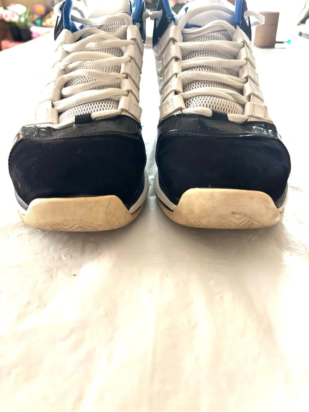 Jordan Navy White Black Big Ups Varsity Roya Sneakers SZ 11.5 Worn 1X Indoors